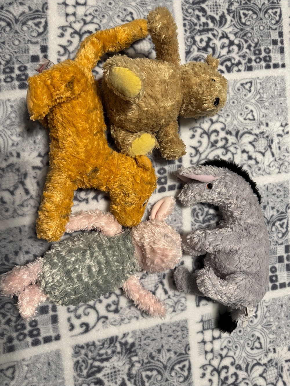 Gund Plush Animal Set - Orange, Tan, Gray, Pink